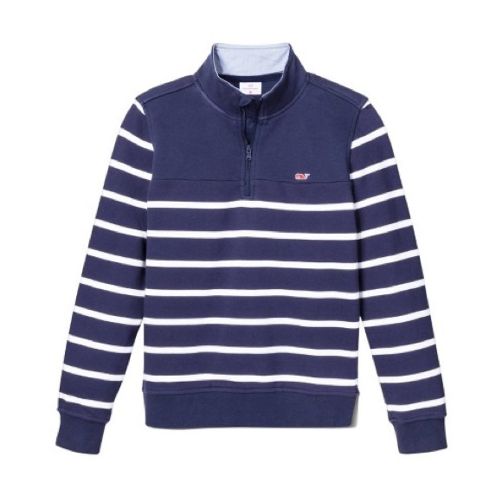 NWT Vineyard Vines Target Boys Striped Half Zip M